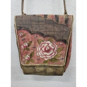 Jane Yoo Hand Painted Leather Crossbody Bag, Multicolor